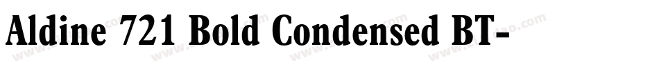 Aldine 721 Bold Condensed BT字体转换